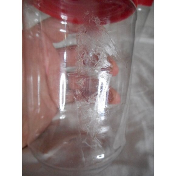 20 15.5 oz Clear Empty Storage Plastic Peanut Butter Jars with screw on covers - Picture 3 of 4